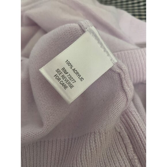 Croft & Barrow Womens Size XLarge Light Purple Cardigan Sweater Acrylic - Picture 3 of 10